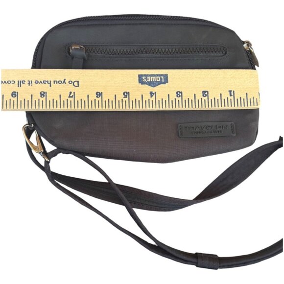 TRAVELON Anti-Theft Metro Convertible Crossbody Small Black Bag RFID - Picture 11 of 12